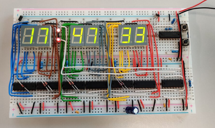 Breadboard Integrated Circuit Digital Clock