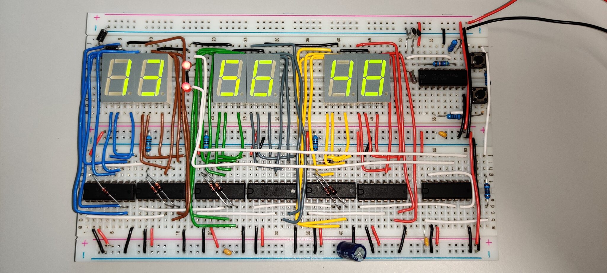 Breadboard Integrated Circuit Digital Clock Daths Garage