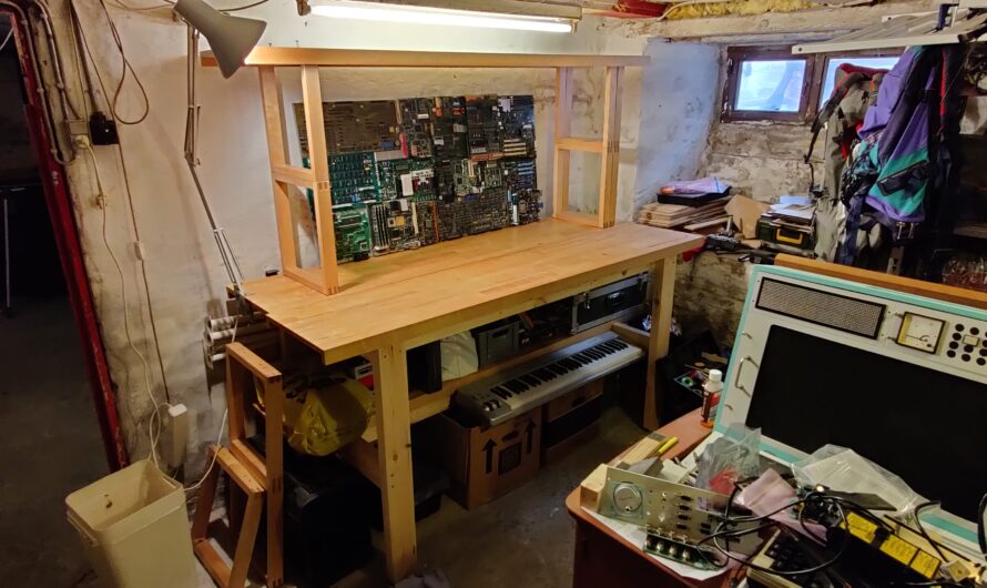 Homemade Workbench from Salvaged Parts